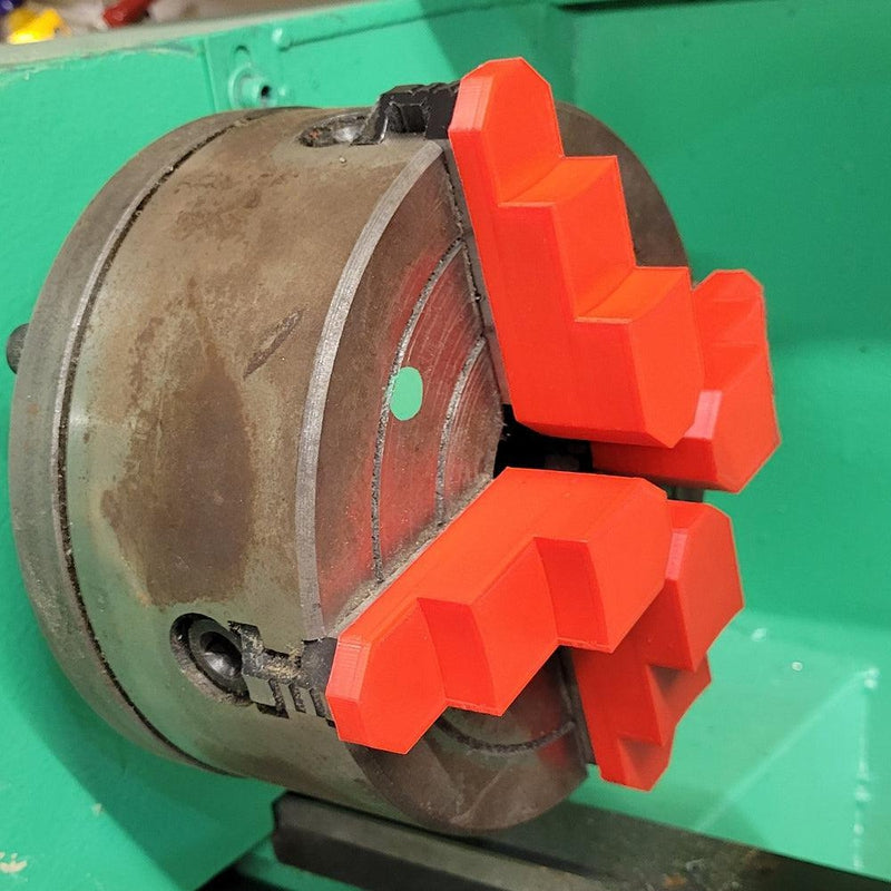 Plastic Inner / Outer Soft Jaw Set for 5" 3-Jaw & 6.5" 4-Jaw Lathe Chucks