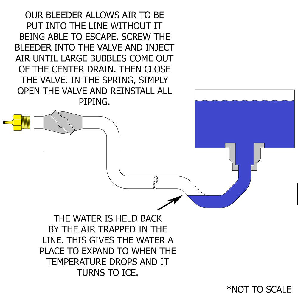 Pool Bleeder 1 1/2" Male NPT to valve stem