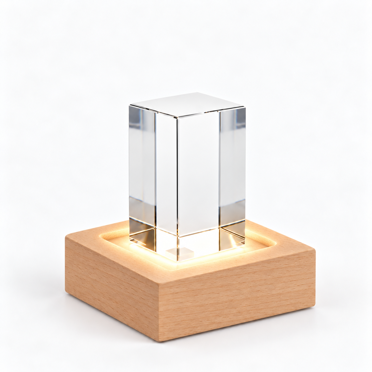 Personalized 3D Photo in K9 Crystal - Rectangular