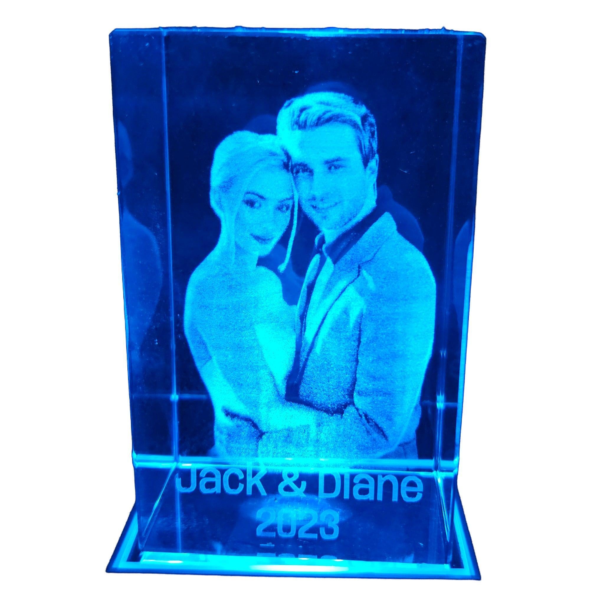 Personalized 3D Photo in K9 Crystal