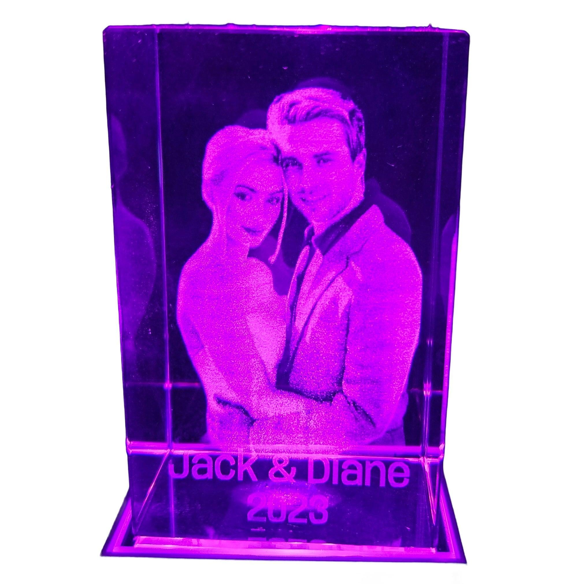 Personalized 3D Photo in K9 Crystal