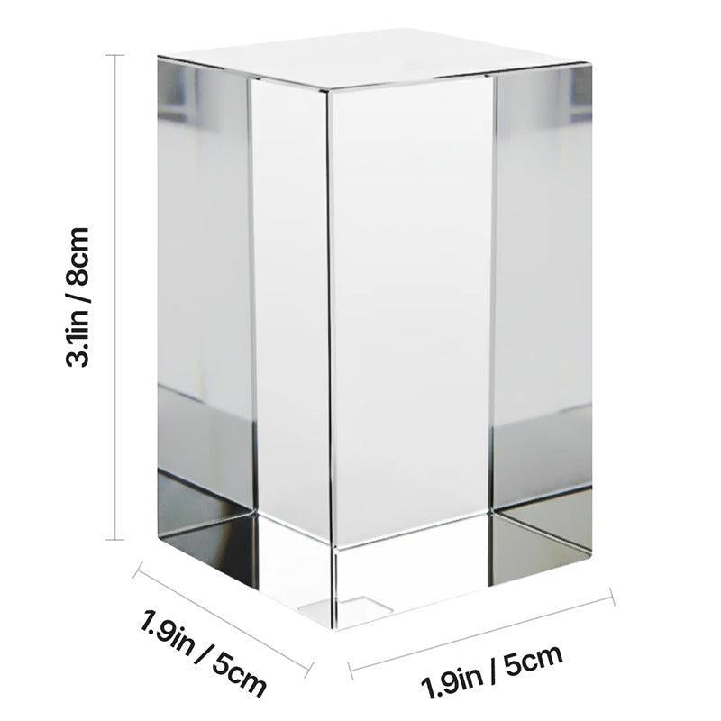 Personalized 3D Photo in K9 Crystal - Rectangular