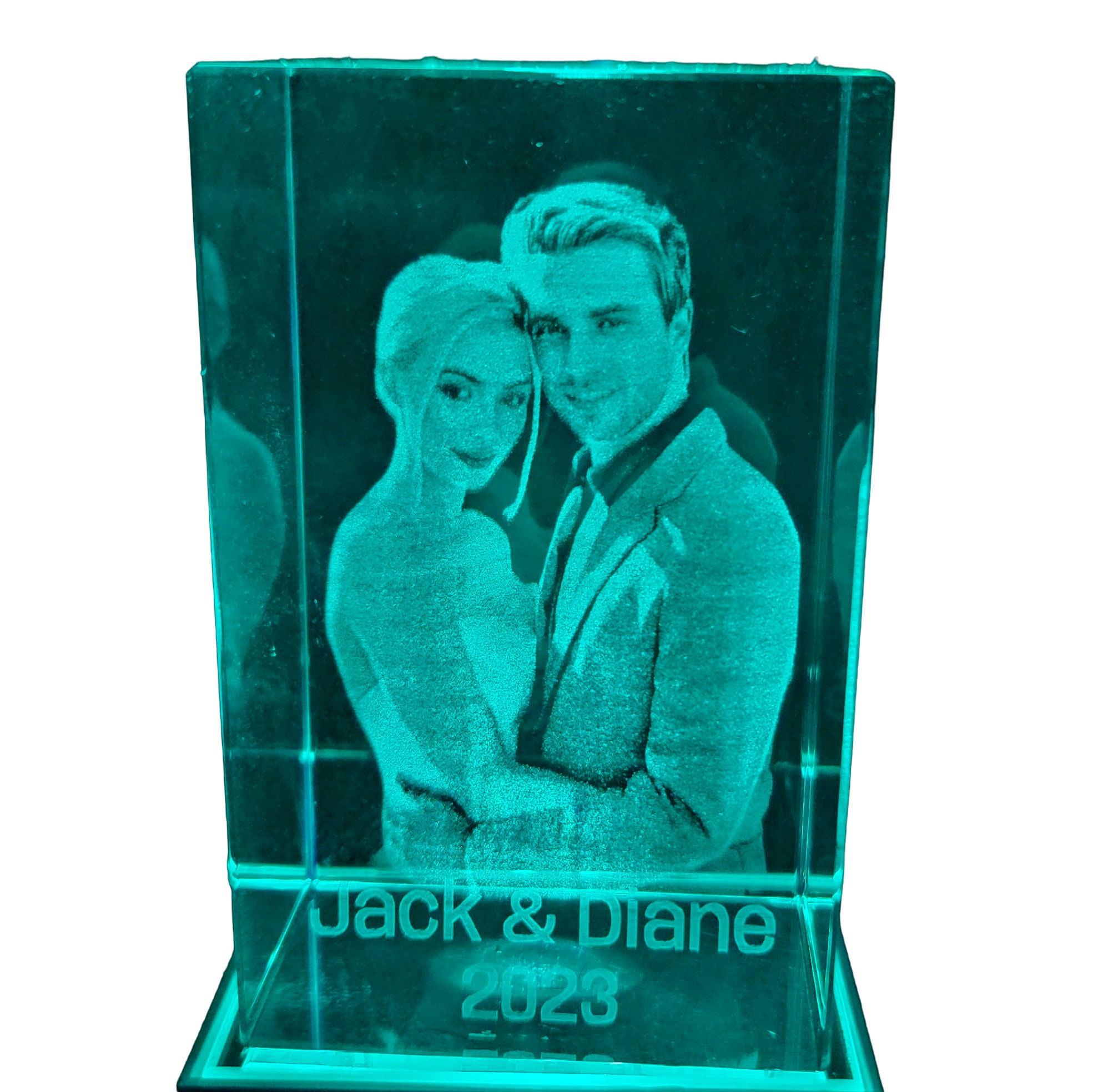 Personalized 3D Photo in K9 Crystal